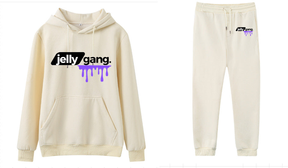 Crème Jelly gang sweat suit